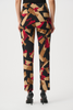 Image of Joseph Ribkoff Silky Knit Abstract Print Straight Leg Pull-On Pant - Black/Multicolor