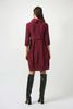 Image of Joseph Ribkoff Mixed Media Cocoon Dress - Merlot