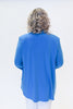 Image of Joseph Ribkoff Open Front Shawl Collar Hi/Low Shrug - French Blue