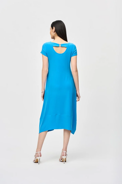 Joseph Ribkoff Popover Short Sleeve Scoop Neckline Midi Dress - French Blue *Take 35% Off*