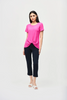 Image of Joseph Ribkoff Front Knot Detail Top - Ultra Pink *Take 25% Off*