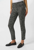 Image of Joseph Ribkoff Abstract Jacquard Straight Pull-On Pants - Black/Off White