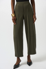 Image of Joseph Ribkoff Heavy Knit Barrel-Leg Pull-On Pants - Avocado