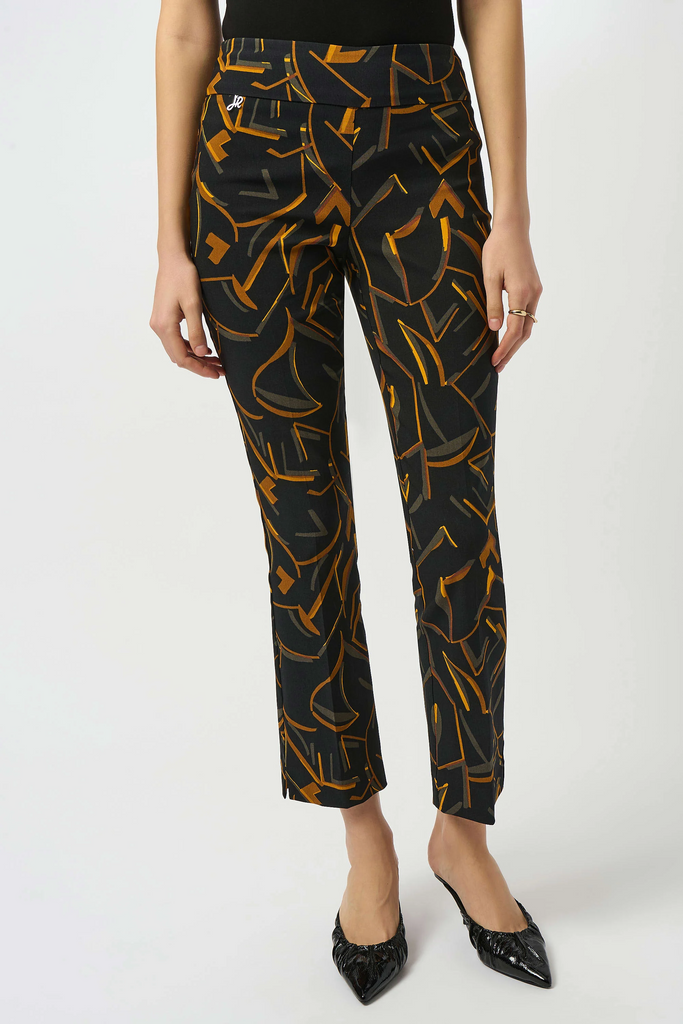 Joseph Ribkoff Millennium Print Straight Leg Pull-On Pants - Multicolor