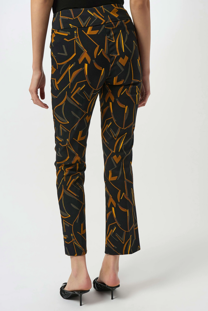 Joseph Ribkoff Millennium Print Straight Leg Pull-On Pants - Multicolor