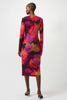 Image of Joseph Ribkoff Silky Knit Floral Print Sheath Dress - Multicolor