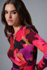 Image of Joseph Ribkoff Silky Knit Floral Print Sheath Dress - Multicolor