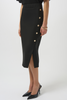 Image of Joseph Ribkoff Heavy Knit Pull-On Pencil Skirt - Black