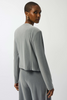 Image of Joseph Ribkoff Melange Silky Knit Boxy Bolero - Silver