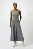 Image of Joseph Ribkoff Melange Silky Knit Square Neck Fitted Camisole - Silver