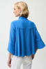 Image of Joseph Ribkoff Tulip Sleeve Three Button Trapeze Jacket - Harbor Blue