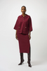Image of Joseph Ribkoff Sweater Knit Midi Skirt - Merlot