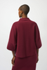 Image of Joseph Ribkoff Sweater Knit Boxy Pullover With Polo Collar - Merlot