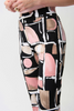 Image of Joseph Ribkoff Silky Knit Abstract Print Straight Pull On Pant - Black/Multicolor