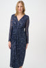 Image of Joseph Ribkoff Foiled Lace Sheath Dress - Midnight Blue/Silver