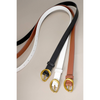 Image of Contour Oval Shaped Faux Leather Buckle Belt - Black