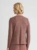 Image of Misook Tailored Tonal Striped Knit Jacket - Midnight Umber