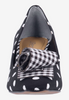 Image of J. Reneé Karali Gingham/Dot Fabric Pump - Black/White
