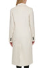 Image of Karl Lagerfeld Paris Double Breasted Wool Blend Midi Coat - White