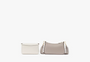 Image of Kate Spade Double Up Pebbled Leather Crossbody Bag - Taupe/Ivory