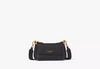 Image of Kate Spade Double Up Pebbled Leather Crossbody Bag - Black