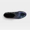 Image of L'Artiste Dessalynn Floral Suede Ankle Boot - Navy Multi