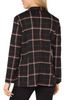 Image of Liverpool Open Front Boyfriend Blazer - Black/Red Tattersall Plaid