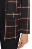 Image of Liverpool Open Front Boyfriend Blazer - Black/Red Tattersall Plaid