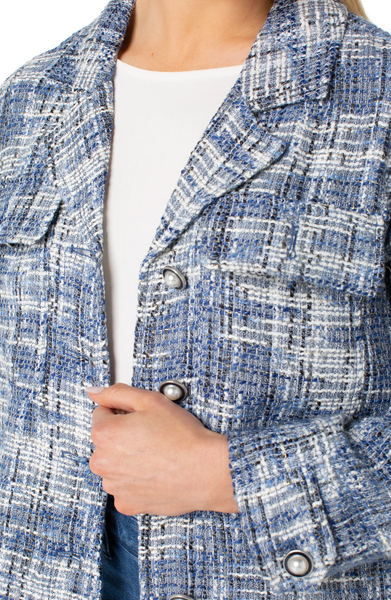 Liverpool Boxy Tweed Jacket - Blue Multi – Rippe's
