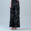 Image of Clara Sunwoo Dotted Line Print Signature Palazzo - Black/Taupe