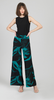 Image of Clara Sunwoo Abstract Print Palazzo Pant - Teal/Black