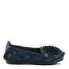 Image of L'Artiste by Spring Step Dezi Leather Flat - Navy Garden Print