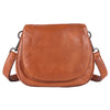 Image of Latico Leathers Ridge Stain-Washed Leather Crossbody Bag - Cognac