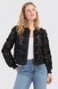 Image of Liverpool Floral Rosette Woven Bomber Jacket - Black Floral