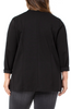 Image of Liverpool Plus Size Open Front Boyfriend Blazer with Princess Darts - Black