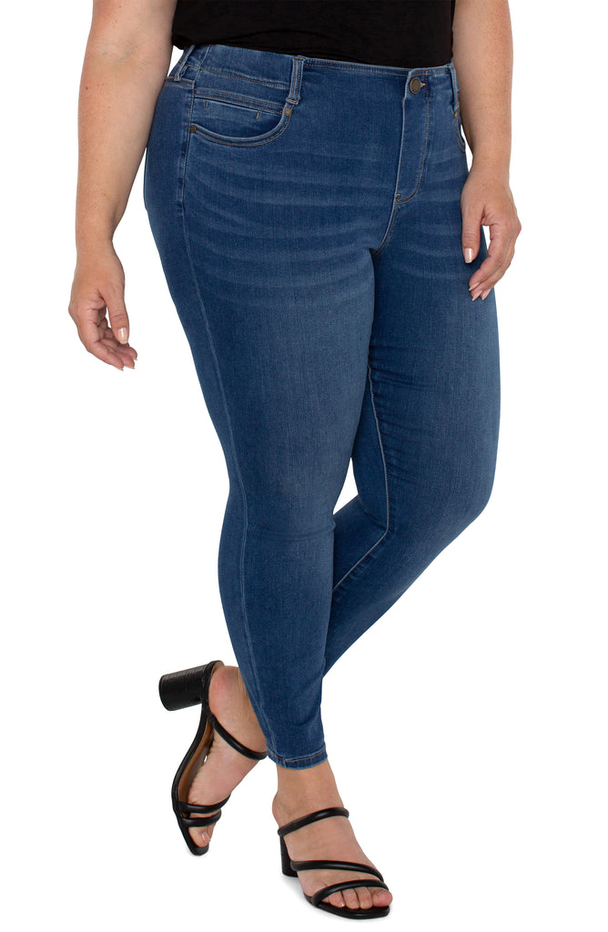 Liverpool Plus Size Gia Glider Ankle Jean - Santa Ynez Blue