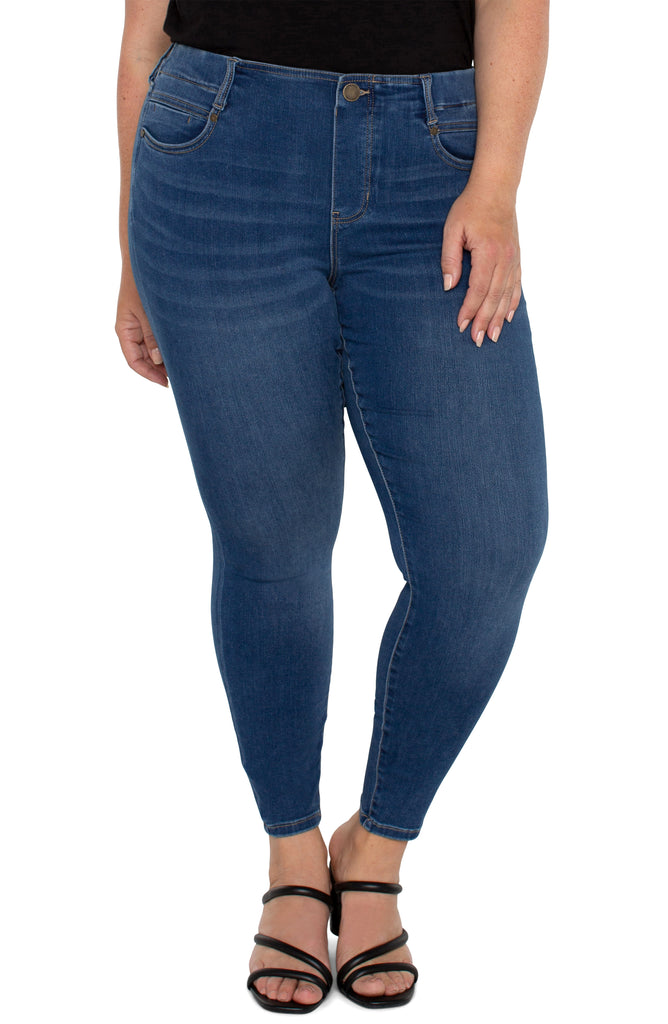 Liverpool Plus Size Gia Glider Ankle Jean - Santa Ynez Blue