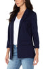 Image of Liverpool Open Front Boyfriend Blazer with Princess Darts - Cadet Blue