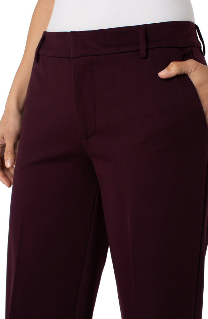 Liverpool Kelsey Wide Leg Trouser - Dark Plum