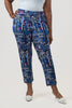 Image of Lulu-B Constitution Print Pull On Capri Pant - Navy/Multicolor