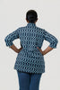Image of Lulu-B Button V-Neck Tunic - Navy/Multicolor