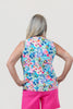 Image of Lulu-B V-Neck Dragonfly Print Tank - Multicolor