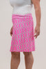 Image of Lulu-B Geometric Print Classic Pull On Zip Skort - Pink/White/Green
