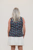 Image of Lulu-B V-Neck Cocktails Print Tank - Navy/Multicolor
