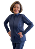 Image of Lulu-B Zip Front Long Sleeve Jacket - Navy