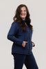 Image of Lulu-B Zip Front Long Sleeve Jacket - Navy