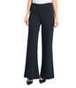 Image of Ming Wang Stretch Deco Crepe Wide Leg Pull-On Pant - Black