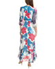 Image of Maison Tara Hi/Low Chiffon Maxi Dress - Ivory/Multicolor