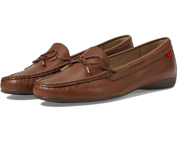Marc Joseph NY Diana ST Lace Detail Nappa Leather Loafer - Cognac