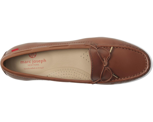 Marc Joseph NY Diana ST Lace Detail Nappa Leather Loafer - Cognac